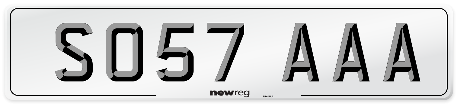 SO57 AAA Number Plate from New Reg